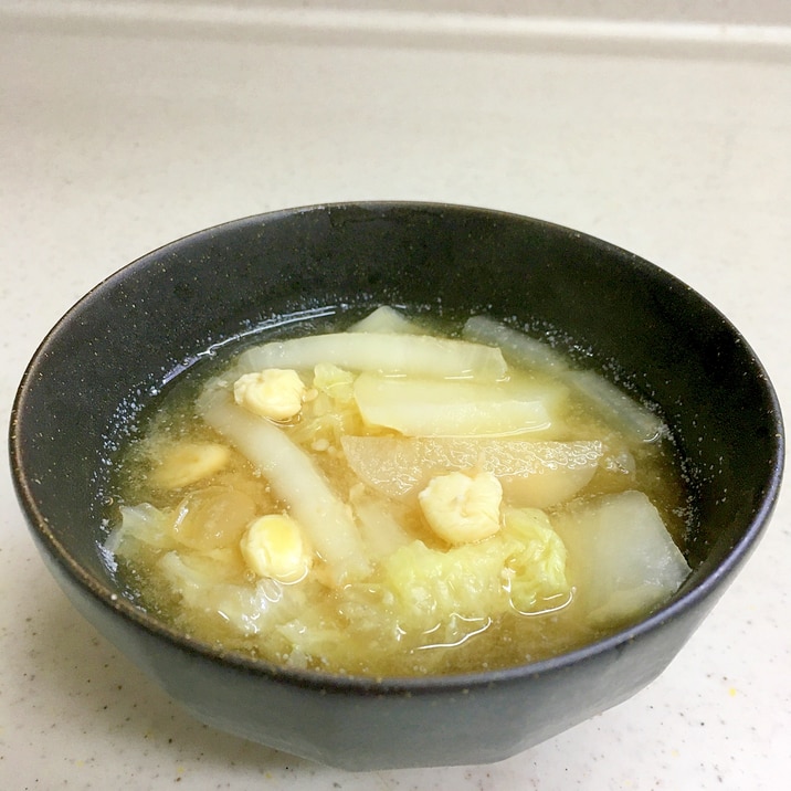 打ち豆の味噌汁（福井の郷土料理）